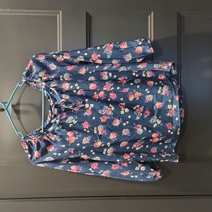 Floral blue top